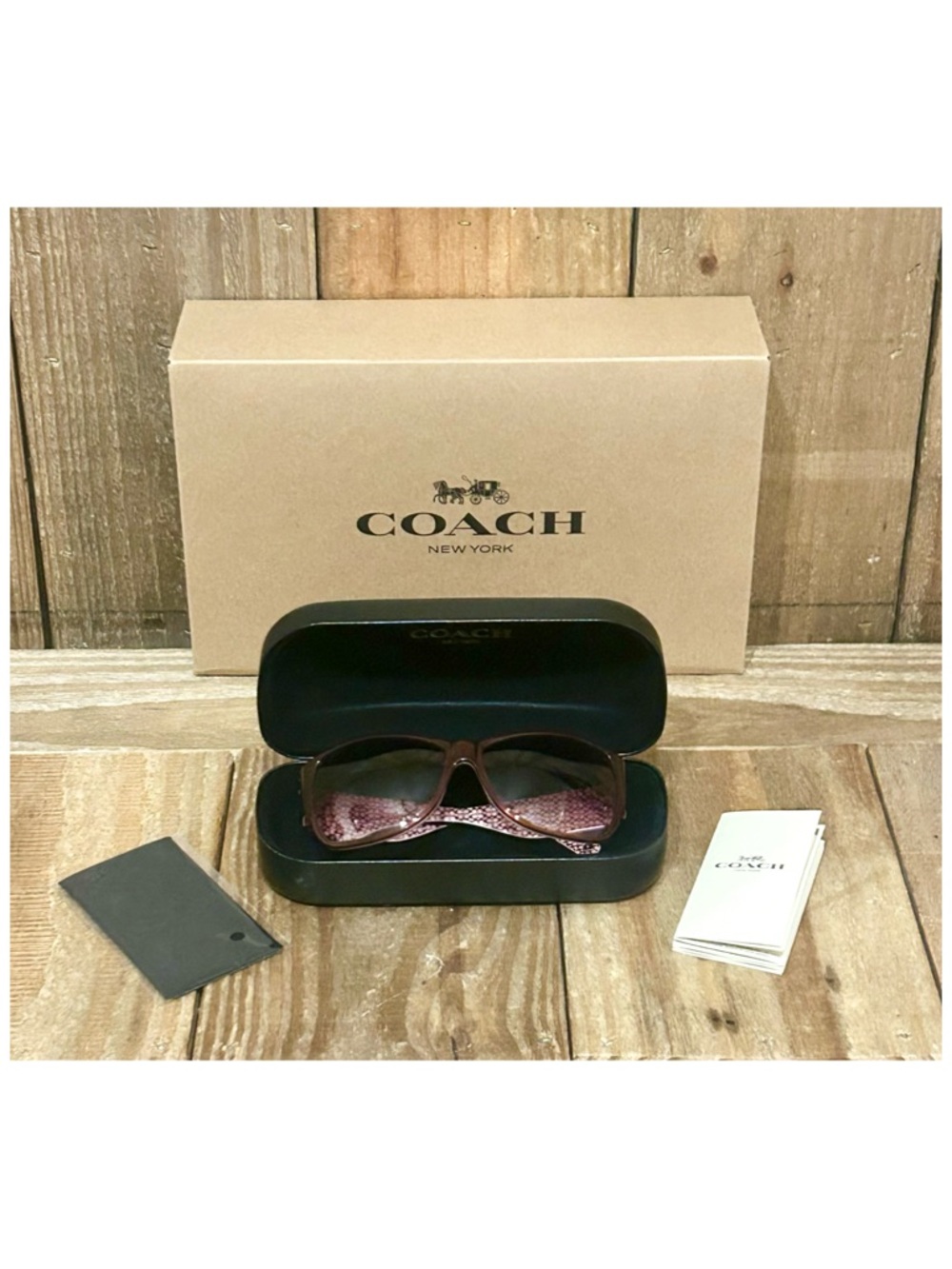 Coach Allie S460 Sunglasses with Hard Case, Cleaning Cloth & Free Gift Box. - Picture 14 of 16